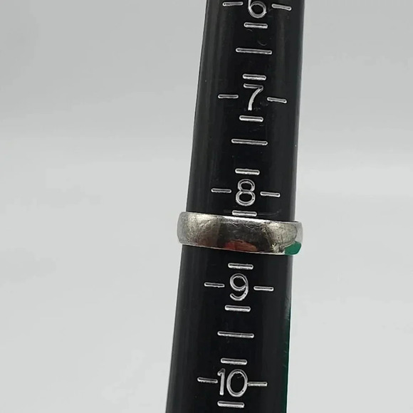 Vintage 925 Sterling Silver Blue Lace Agate Gemstone Ring Size 8.5 - Picture 7 of 7